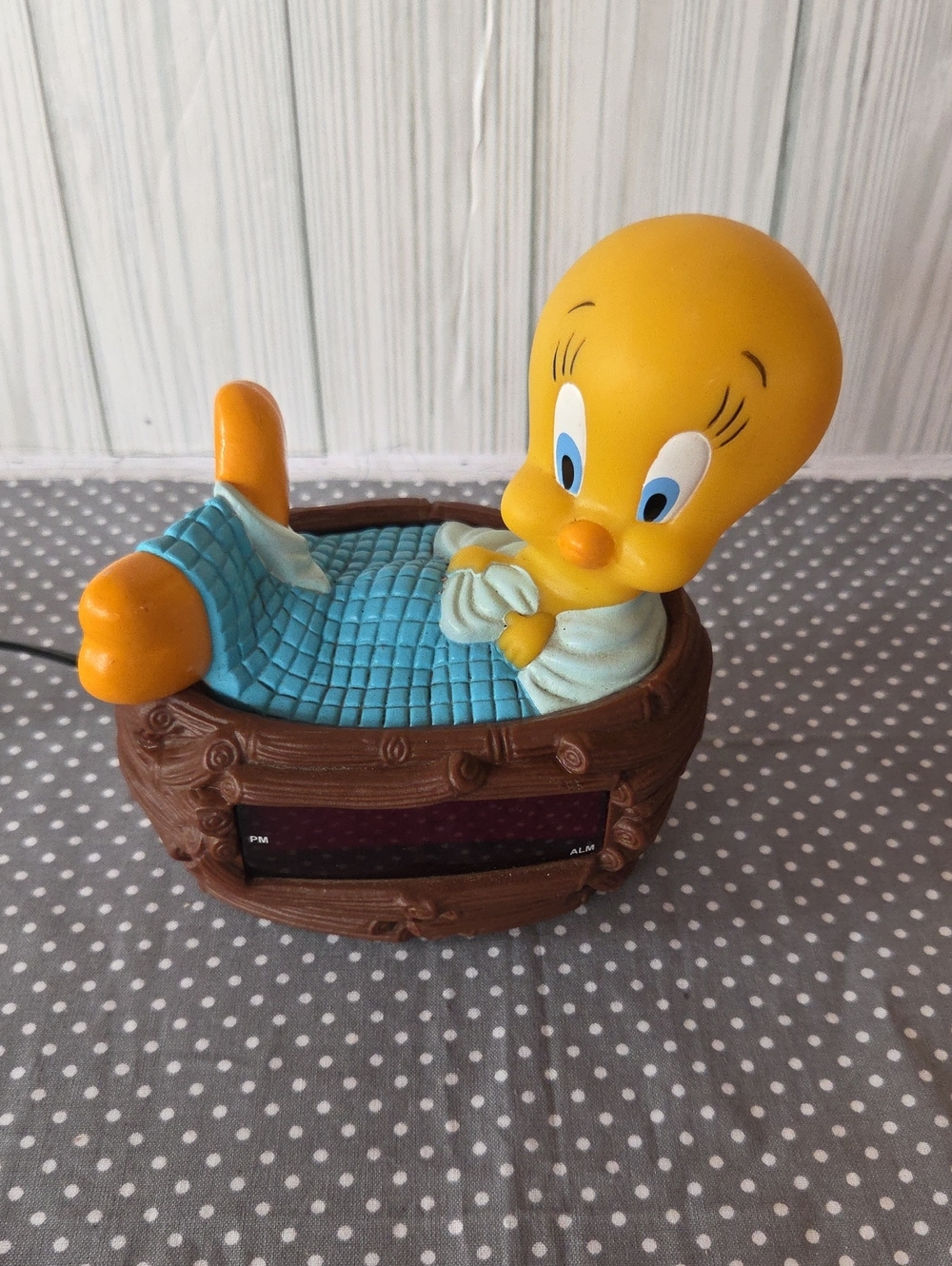 Tweety Bird Yellow & Blue Kids Alarm Clock Toy